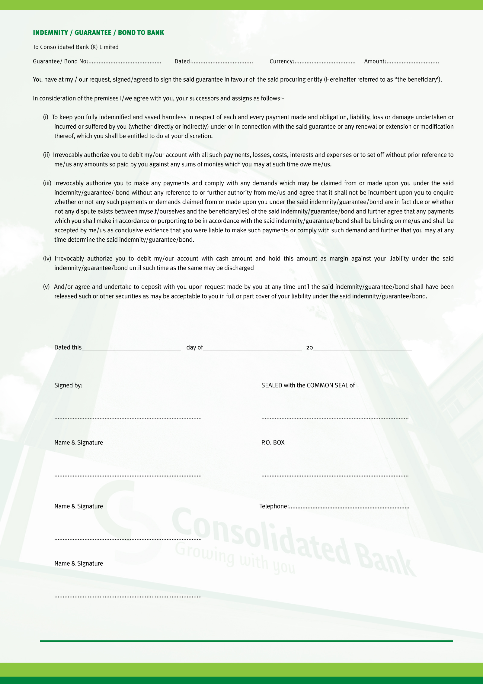 Consolidated Bank Of Kenya